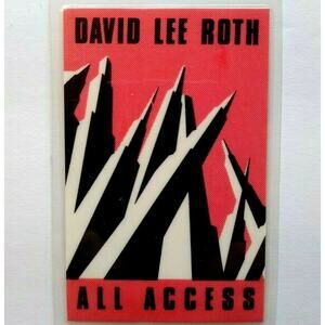David Lee Roth Backstage Concert Pass Original 1988 Skyscraper Tour Van Halen